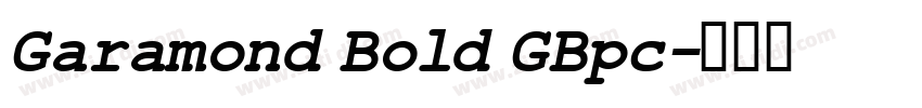 Garamond Bold GBpc字体转换